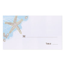 Seashell Wedding Table Place/Seating Card Business Cards