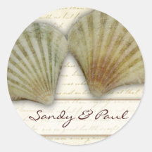 Seashells - beach love stickers