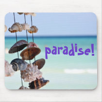 seashells on sea background mouse pads