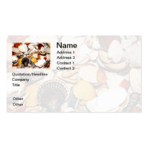 Seashells Pattern Business Card Template