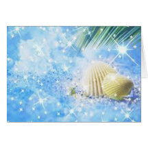 seashels shiney greeting cards