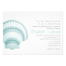Seashore Elegance Wedding Invitation