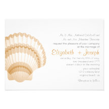 Seashore Elegance Wedding Invitation