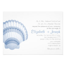 Seashore Elegance Wedding Invitation