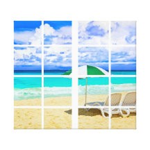 Seaside 10  Stretched Canvas Print