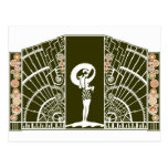 Seaside Deco in Olive and Orange Post Cards