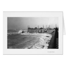 Seaside, Oregon Sou Wester Wave and Turnaround Greeting Cards