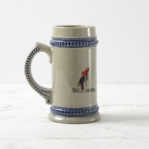 seaside sandcastle, parrotcutout, Drink up!, Bi... Mug