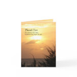 Seaside Tranquil Sunset Thank-You for Sympathy Greeting Card