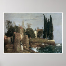 Seaside Villa, Arnold Bocklin 1878 Print