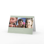 Season Be Bright Folded Card-grey green