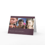 Season Be Bright Folded Card-plum
