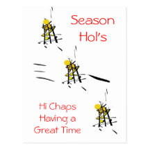 Season Hol's Ski Slope Postcard
