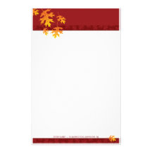 SEASONAL NOTEPAPER :: mache leaves 1 Customised Stationery