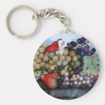 SEASON'S FRUITS 1 - GRAPES AND PEARS KEYCHAIN