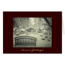 Season's Greeting Card - Beautiful Snowy Winter