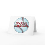 Seasons Greetings Baseball Greeting Card