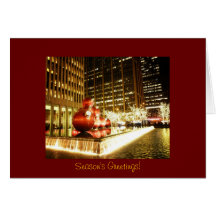 Season's Greetings - Beautiful Holiday Lights Greeting Card