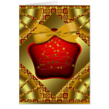 Seasons Greetings Bell Christmas Card