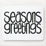 Seasons Greetings Black Mousepad