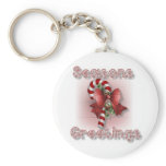 "Seasons Greetings" Christmas Keychain
