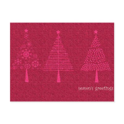 Season's Greetings -Christmas trees Postcards by kool27