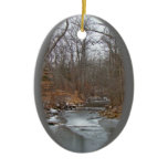 Season's Greetings Deep Creek in Ice Christmas Tree Ornaments
