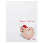 Season's Greetings (Eatings) Pig Cartoon. flyers