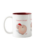 Season's Greetings (Eatings) Pig Cartoon. mugs