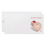 Season's Greetings (Eatings) Pig Cartoon. photo cards