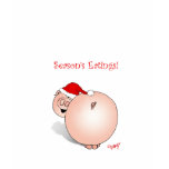 Season's Greetings (Eatings) Pig Cartoon. t-shirts