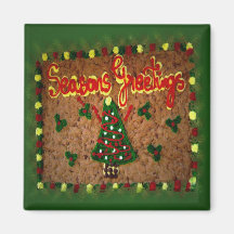 Seasons Greetings Gingerbread II Magnets