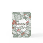 Season's Greetings (holly wreath) cards