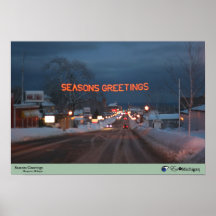 Seasons Greetings - Marquette, Michigan Poster