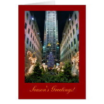 Season's Greetings: NYC Rockefeller Centre Tree A1 Cards
