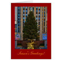 Season's Greetings: NYC Rockefeller Centre Tree A2 Card