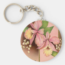 Seasons Greetings Orchids Keychain