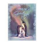 SEASON'S GREETINGS PENGUINS by SHARON SHARPE postcards