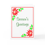Season's Greeting's  (Poinsettias) cards