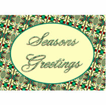seasons greetings red green acrylic cut outs
