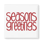 Seasons Greetings Red Magnet