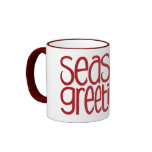 Seasons Greetings Red Mug