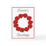 Season's Greetings (red poinsettia wreath) cards