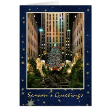 Season's Greetings: Rock Centre, Blue Starry Sky Cards