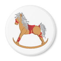 Seasons Greetings: Rocking Horse Magnets