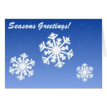 Seasons Greetings Snow Holiday Card