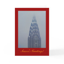 Seasons Greetings: Snowcapped Chrysler Building A1 Card