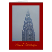 Seasons Greetings: Snowcapped Chrysler Building A1 Card