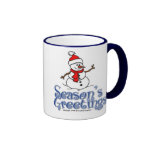 Season's Greetings Snowman Cup Mug