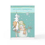 Season's Greetings Snowman - Snowman Greeting Card